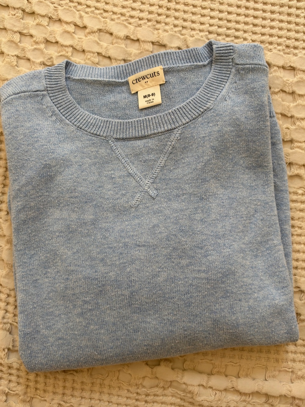 Crewcuts Light Blue Kids Crewneck Sweater size 8-9